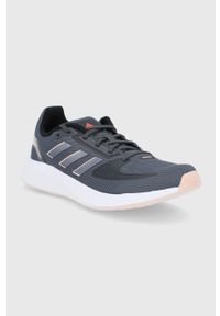 Adidas - adidas Buty Runfalcon 2.0 kolor szary. Nosek buta: okrągły. Zapięcie: sznurówki. Kolor: szary. Materiał: guma