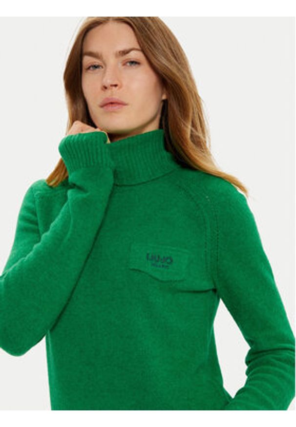 Liu Jo Golf WF4363 MA49P Zielony Regular Fit. Typ kołnierza: golf. Kolor: zielony. Materiał: syntetyk
