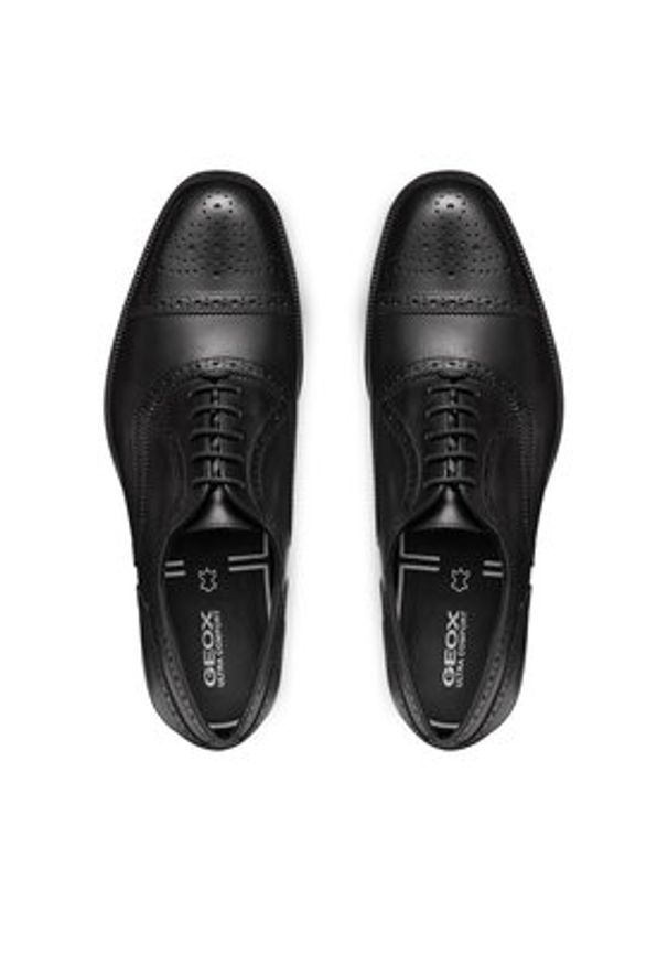 Geox Półbuty U Walk Pleasure F U46H8B 00043 C9999 Czarny. Kolor: czarny. Materiał: skóra