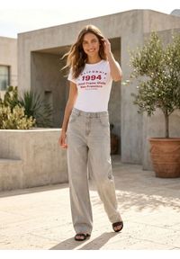 Sinsay - Jeansy balloon high waist - szary. Stan: podwyższony. Kolor: szary #1