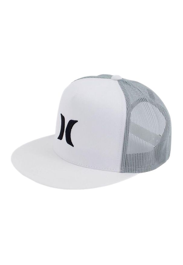 Czapka z daszkiem męska Hurley Icon Solid Flat Trucker. Kolor: biały