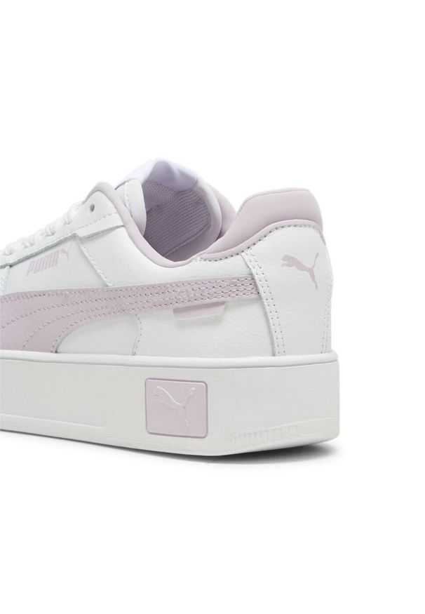 Puma - Buty na co dzień młodzieżowe PUMA CARINA STREET JR skóra. Okazja: na co dzień. Kolor: biały, wielokolorowy, fioletowy. Materiał: skóra