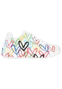 skechers - Buty do chodzenia dla dzieci Skechers Uno Lite Spread The Love. Zapięcie: sznurówki. Kolor: biały. Materiał: syntetyk, tkanina, materiał. Szerokość cholewki: normalna. Model: Skechers Sport. Sport: turystyka piesza