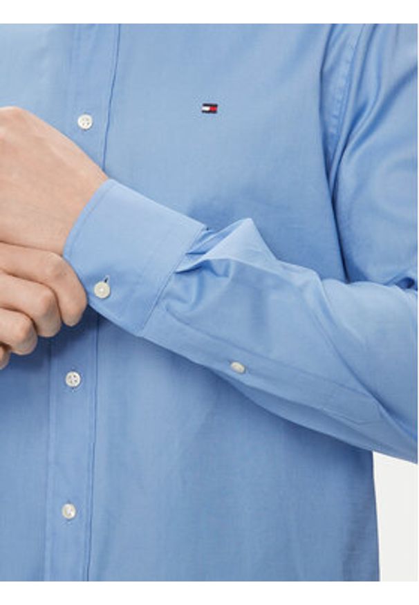 TOMMY HILFIGER - Tommy Hilfiger Koszula MW0MW29969 Niebieski Regular Fit. Kolor: niebieski. Materiał: bawełna