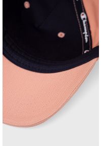 Champion czapka bawełniana 805550. kolor różowy z aplikacją. Kolor: różowy. Materiał: bawełna. Wzór: aplikacja #4