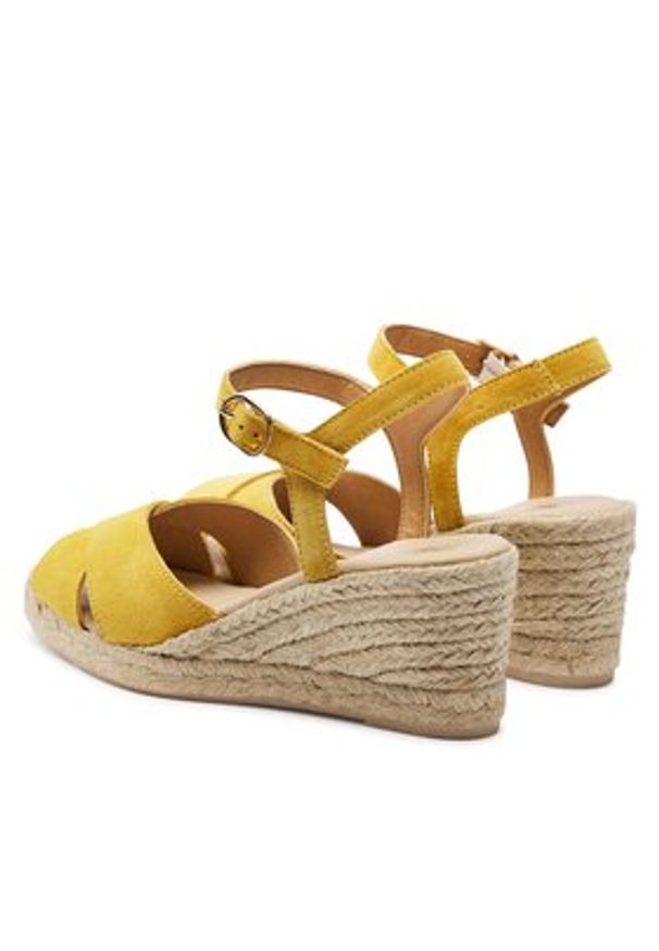 Geox Espadryle D Gelsa Low D45NGC 00022 C2000 Żółty. Kolor: żółty. Materiał: zamsz, skóra