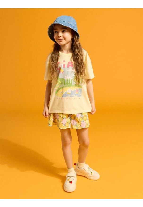 Sinsay - Luźne szorty z motywem cytryn - wielobarwny