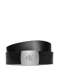 Calvin Klein Pasek Męski K50K512606 Czarny. Kolor: czarny. Materiał: skóra