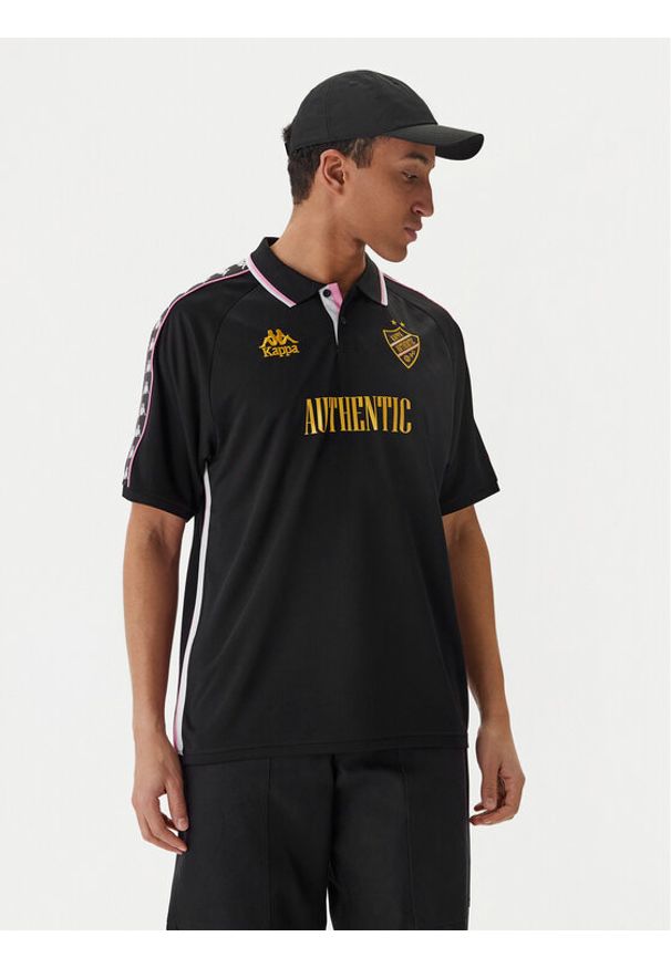 Kappa Koszulka techniczna Banda Stafen 38254UW Czarny Comfort Fit. Kolor: czarny. Materiał: syntetyk