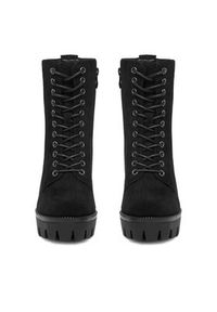 DeeZee Botki 23756-4-BLACK SU Czarny. Kolor: czarny. Materiał: materiał #7
