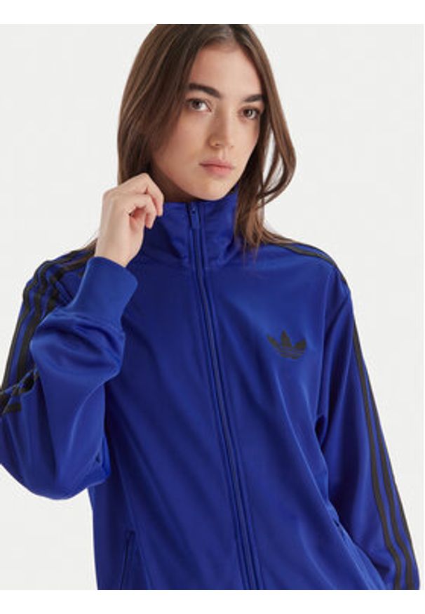 Adidas - adidas Bluza adicolor Classic Firebird JX6462 Niebieski Loose Fit. Kolor: niebieski. Materiał: syntetyk