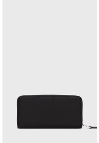 Calvin Klein portfel damski kolor czarny. Kolor: czarny. Materiał: materiał, włókno. Wzór: gładki #3