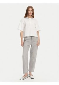 Marella Polo Gonzaga 2513951014 Biały Relaxed Fit. Typ kołnierza: polo. Kolor: biały. Materiał: bawełna #3