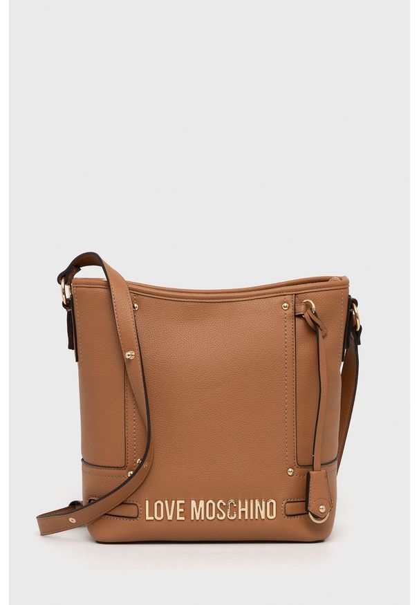 Love Moschino torebka kolor brązowy. Kolor: brązowy