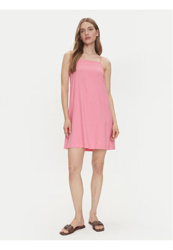 JJXX Sukienka letnia Breeze 12269732 Różowy Loose Fit. Kolor: różowy. Materiał: len. Sezon: lato