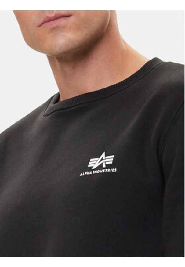 Alpha Industries Bluza Basic 188307 Czarny Regular Fit. Kolor: czarny. Materiał: bawełna
