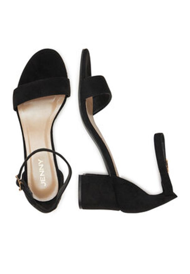 Jenny - JENNY Sandały WS0730-06 Czarny. Kolor: czarny. Materiał: materiał