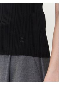 Hugo - HUGO Sweter Sarepilk 50542597 Czarny Slim Fit. Kolor: czarny. Materiał: wiskoza