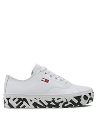 Sneakersy Tommy Jeans. Kolor: biały. Wzór: nadruk