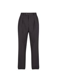 Damskie spodnie z podwójną plisą Urban Classics. Kolor: czarny. Materiał: poliester, wiskoza, tkanina. Długość: długie #1