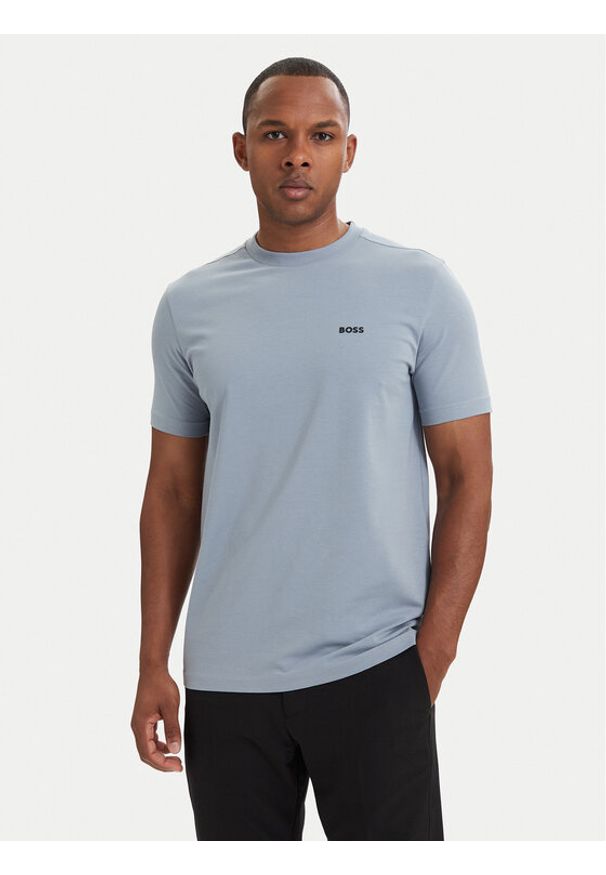 BOSS T-Shirt 50506373 Szary ciemny Regular Fit. Kolor: szary. Materiał: bawełna