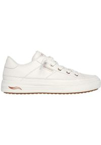 skechers - Adidasy Skechers Arch Fit Arcade - On, Kobiety. Kolor: biały. Materiał: skóra ekologiczna, materiał. Sport: fitness