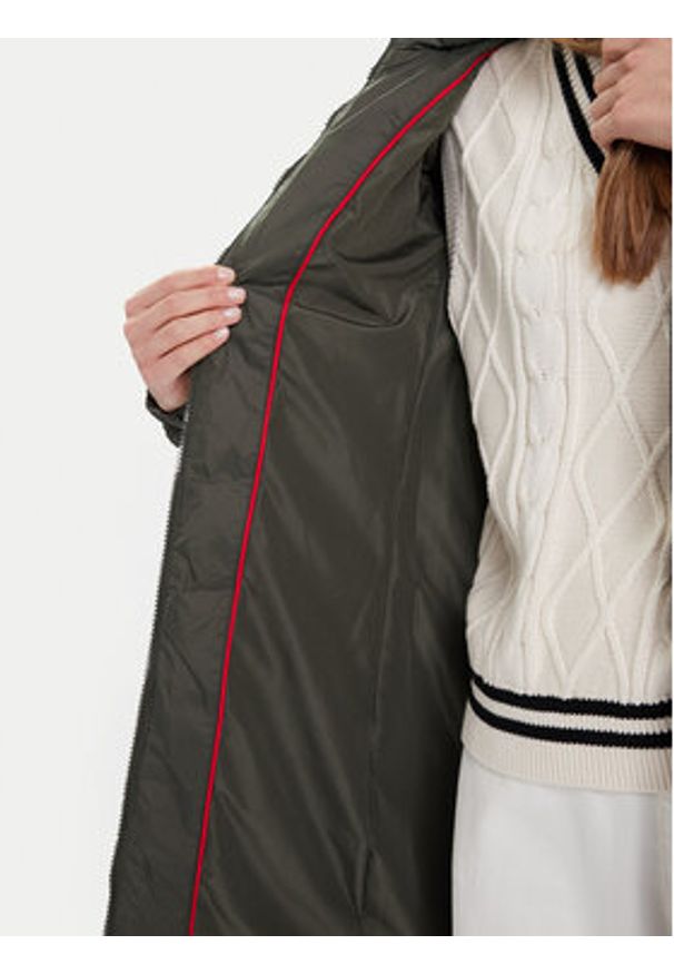 Tommy Jeans Kurtka puchowa Essential DW0DW18864 Zielony Slim Fit. Kolor: zielony. Materiał: syntetyk