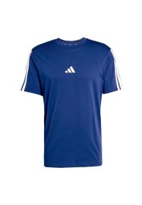 Adidas - Koszulka Essentials 3-Stripes Single. Kolor: biały, niebieski, wielokolorowy. Materiał: bawełna