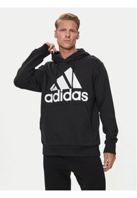 Adidas - adidas Bluza Essentials French Terry Big Logo Hoodie IC9363 Czarny Regular Fit. Kolor: czarny. Materiał: bawełna