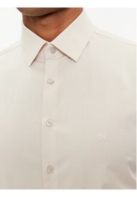 Calvin Klein Koszula K10K108229 Beżowy Slim Fit. Kolor: beżowy. Materiał: bawełna #4