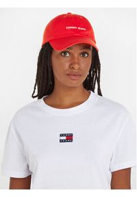 Tommy Jeans Czapka z daszkiem Tjw Linear Logo Cap AW0AW15845 Czerwony. Kolor: czerwony. Materiał: materiał