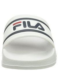 Klapki basenowe młodzieżowe Fila Morro Bay wsuwane. Zapięcie: bez zapięcia. Kolor: biały