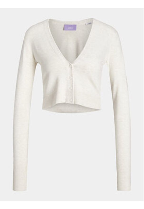 JJXX Kardigan Sabel 12224471 Biały Regular Fit. Kolor: biały. Materiał: wiskoza