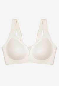 Born2be - Biały Biustonosz z Prążkowanego Materiału Ezimere. Kolor: biały. Materiał: prążkowany, materiał. Rodzaj stanika: wyciągane miseczki. Wzór: gładki #1