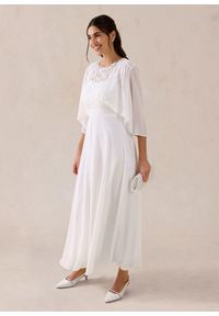 bonprix - Bolerko z delikatnego szyfonu. Kolor: biały. Materiał: poliester, szyfon #2