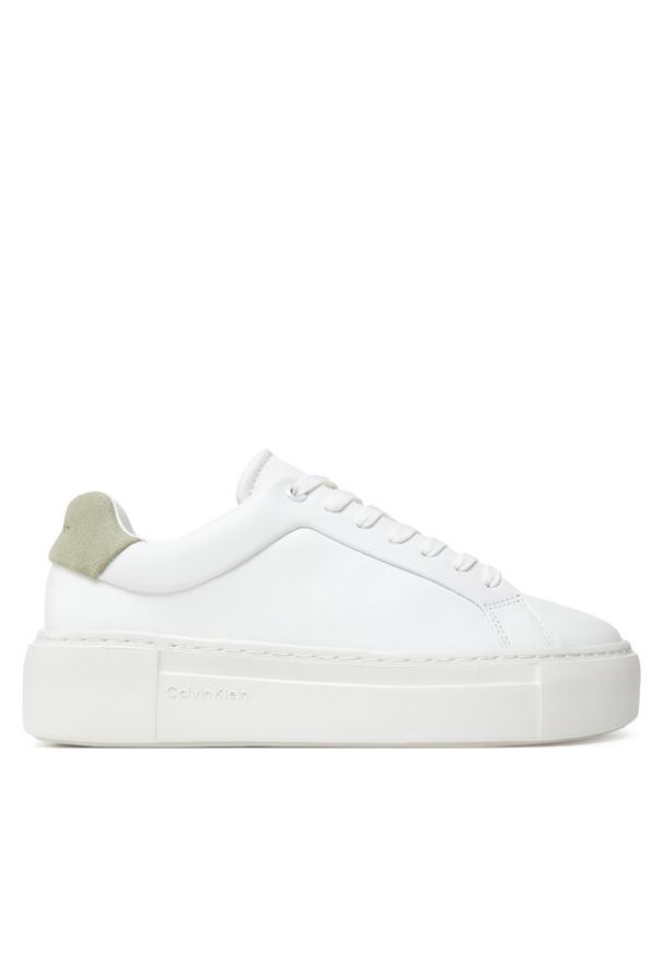 Calvin Klein Sneakersy Ff Cupsole Lace Up Lth HW0HW02570 Biały. Kolor: biały. Materiał: skóra