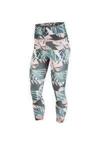 Legginsy Nike 7/8 Dri‑FIT damskie, wysoki stan, wzór botaniczny. Stan: podwyższony. Kolor: różowy. Materiał: materiał. Technologia: Dri-Fit (Nike). Długość: długie #1