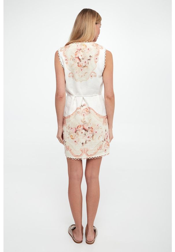 Twinset Milano - Sukienka lniana mini TWINSET. Materiał: len. Długość: mini