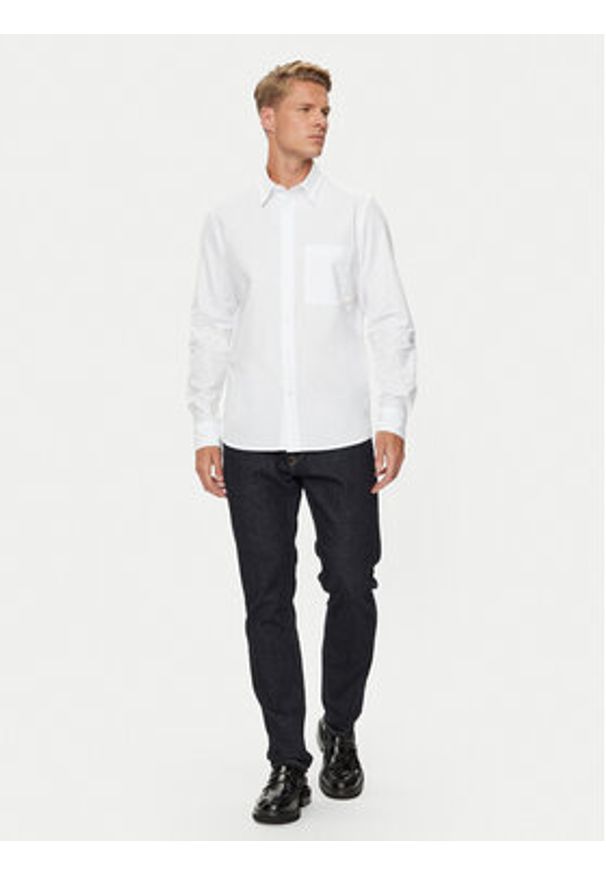 Calvin Klein Jeans Koszula J30J326182 Biały Regular Fit. Kolor: biały. Materiał: bawełna