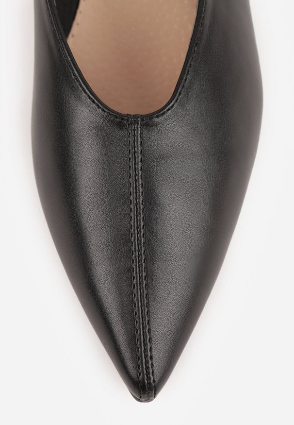 Born2be - Czarne Balerinki Vices ze Szpiczastym Noskiem i Wkładką ze Skóry Naturalnej Belvisse. Okazja: na co dzień, do pracy, na spotkanie biznesowe. Nosek buta: szpiczasty. Kolor: czarny. Materiał: skóra. Sezon: wiosna. Obcas: na obcasie. Styl: klasyczny, casual, biznesowy. Wysokość obcasa: niski