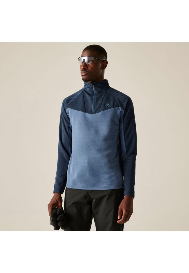 DARE 2B - Bluza męska z suwakiem 1/4 Dignify IV Dare 2b. Kolor: niebieski. Materiał: tkanina. Sport: bieganie, narciarstwo