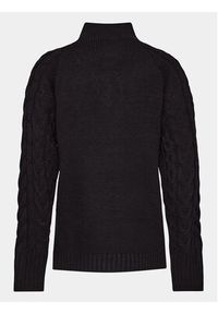 Brave Soul Sweter LK-248SKYEA Czarny Regular Fit. Kolor: czarny. Materiał: wiskoza
