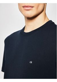 Calvin Klein T-Shirt Logo Embroidery K10K104061 Granatowy Regular Fit. Kolor: niebieski. Materiał: bawełna #5
