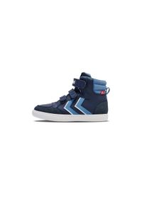 Sneakersy dla dzieci Hummel Stadil Pro. Kolor: fioletowy. Materiał: skóra. Wzór: aplikacja. Sport: turystyka piesza