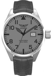 AVIATOR - Zegarek Aviator Zegarek męski Aviator V.1.22.0.150.4 szary. Kolor: szary #1