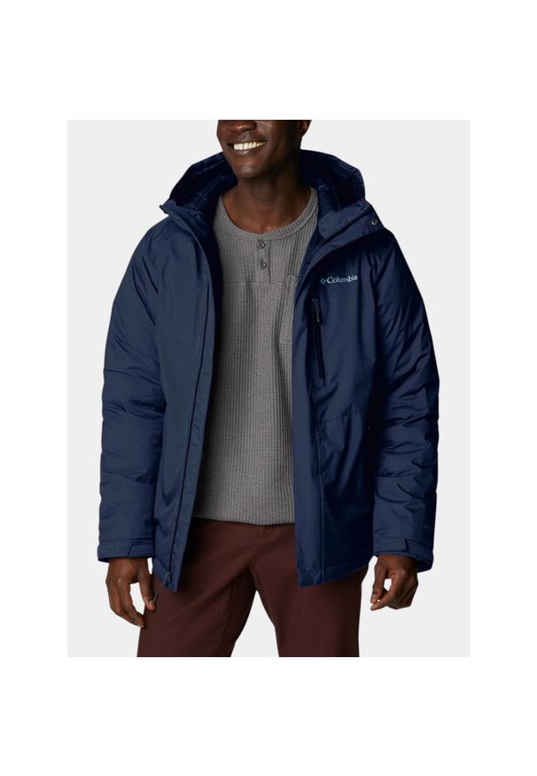 columbia - Płaszcz Zimowy Męski Columbia Oak Harbor II. Kolor: niebieski. Technologia: Omni-Heat (Columbia). Sezon: zima. Sport: turystyka piesza