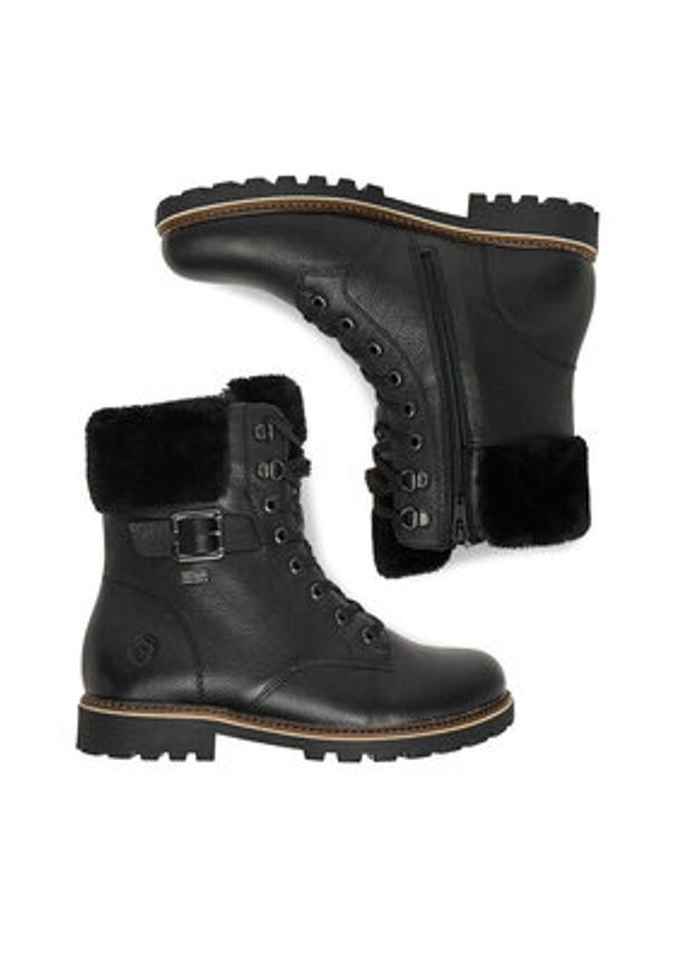 Remonte Trzewiki CEO-D8481-00 Czarny. Kolor: czarny. Materiał: skóra