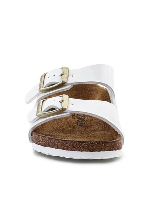 Klapki dla dzieci Birkenstock Arizona. Kolor: biały. Materiał: tkanina, materiał, skóra, syntetyk