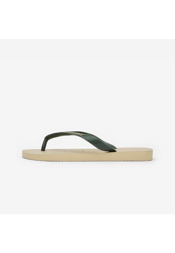 Japonki męskie Havaianas Logo Pop Up. Okazja: na co dzień, na plażę. Kolor: biały, wielokolorowy, niebieski. Materiał: kauczuk, syntetyk. Sezon: lato. Styl: casual