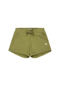 Roxy - Spodenki dresowe dla Dziewczynki SURF FEELING TERRY Zielony. Kolor: zielony. Materiał: poliester, bawełna, tkanina. Długość: krótkie. Sezon: lato. Styl: klasyczny #1